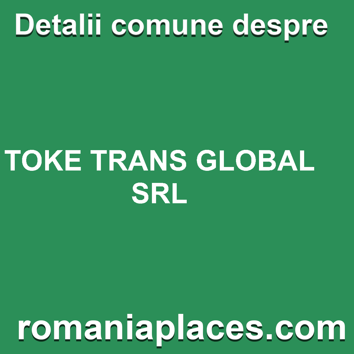 TOKE TRANS GLOBAL SRL