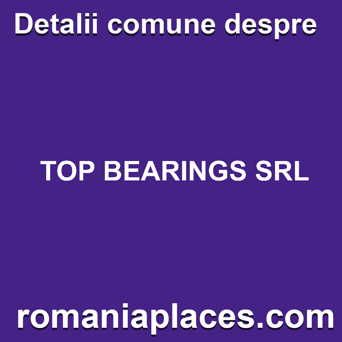TOP BEARINGS SRL