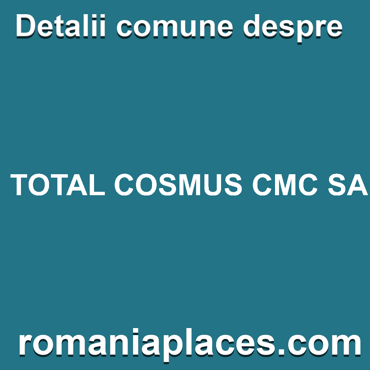 TOTAL COSMUS CMC SA