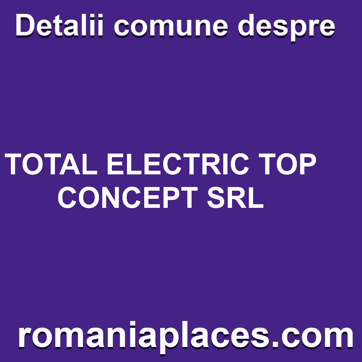 TOTAL ELECTRIC TOP CONCEPT SRL
