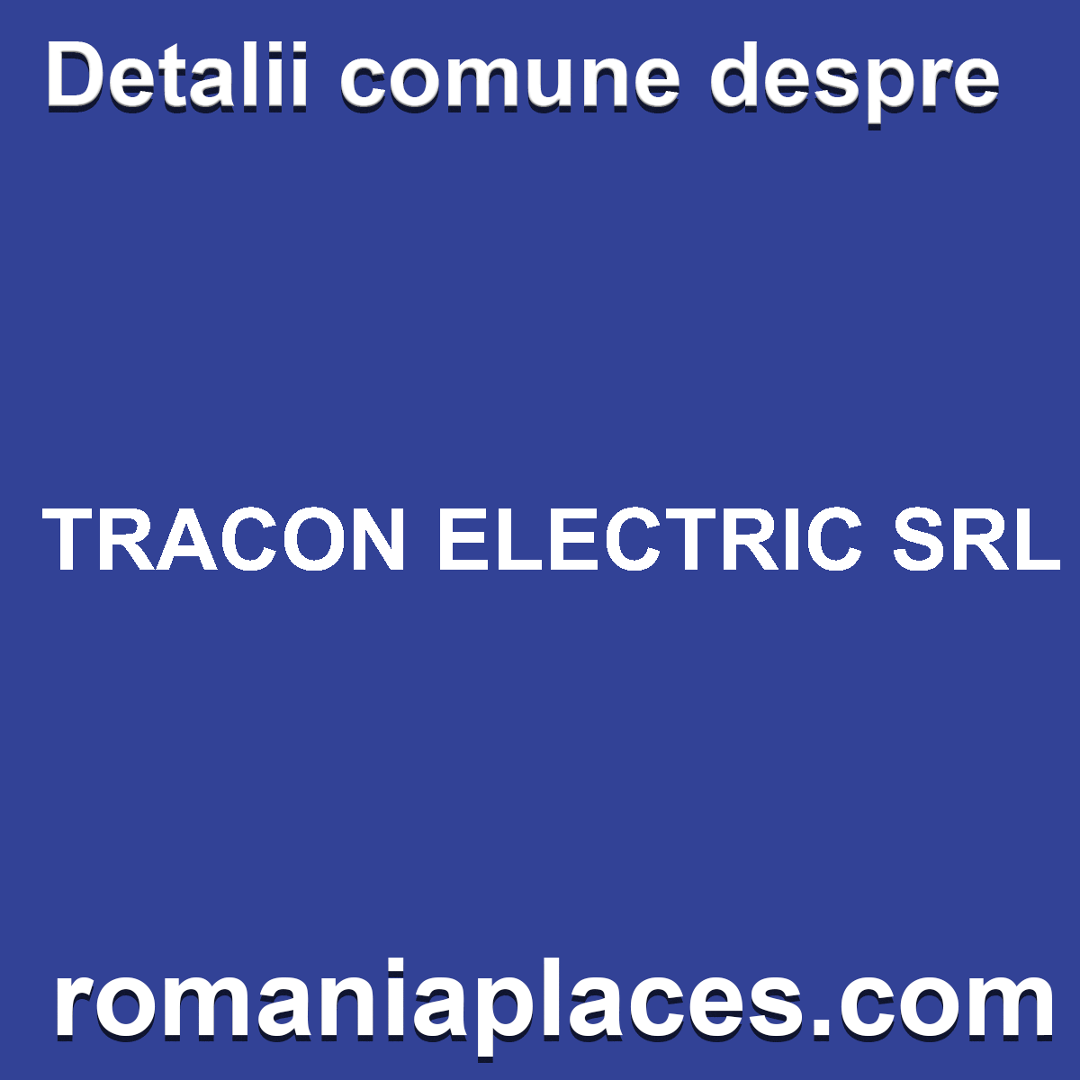 TRACON ELECTRIC SRL