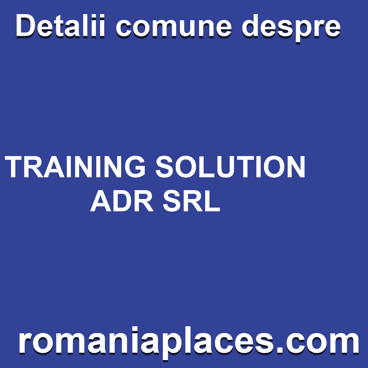 TRAINING SOLUTION ADR SRL