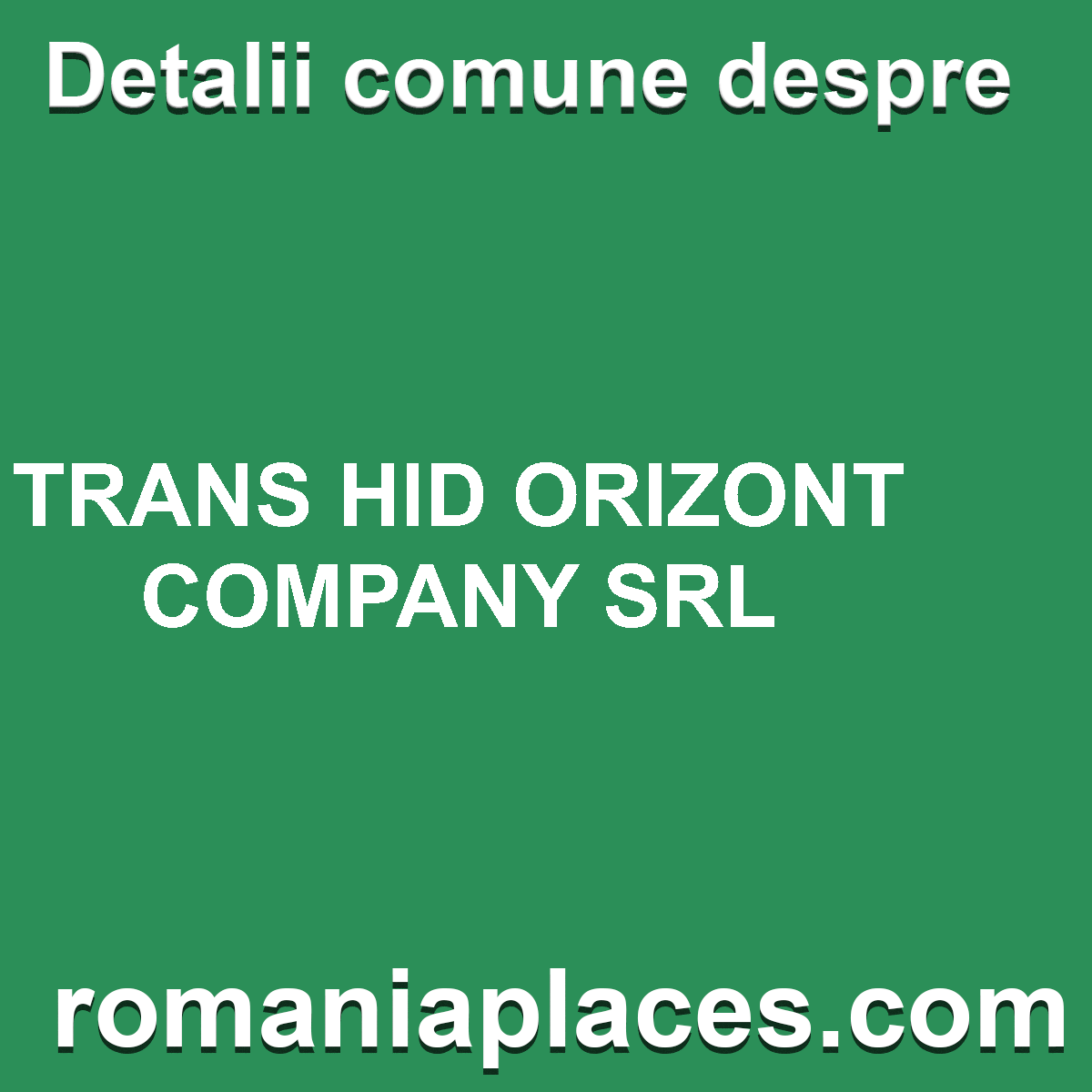 TRANS HID ORIZONT COMPANY SRL