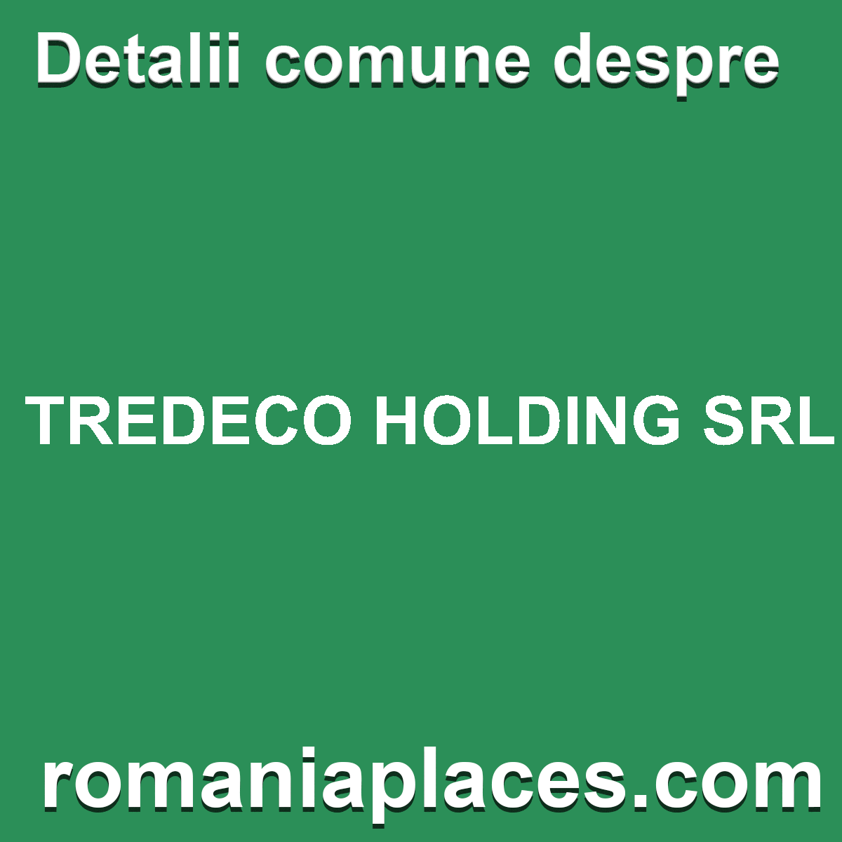 TREDECO HOLDING SRL