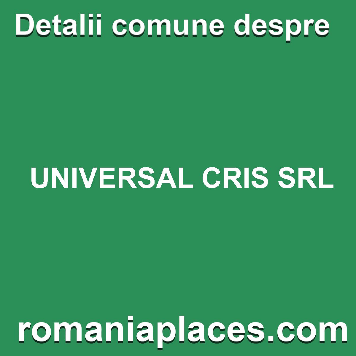 UNIVERSAL CRIS SRL