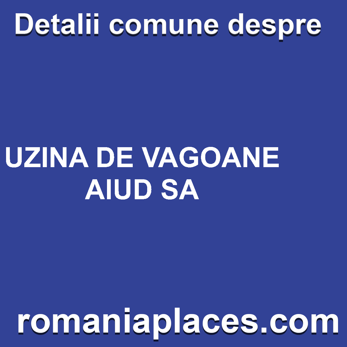 UZINA DE VAGOANE AIUD SA