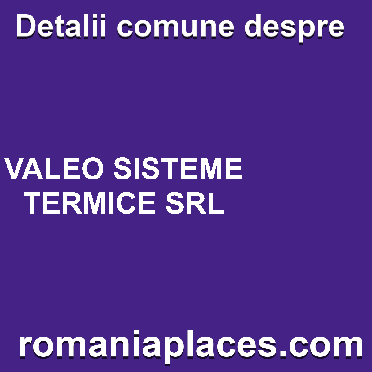 VALEO SISTEME TERMICE SRL
