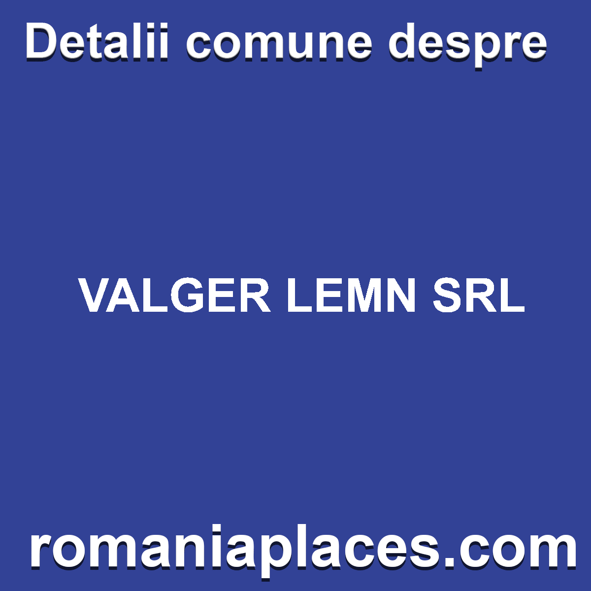 VALGER LEMN SRL