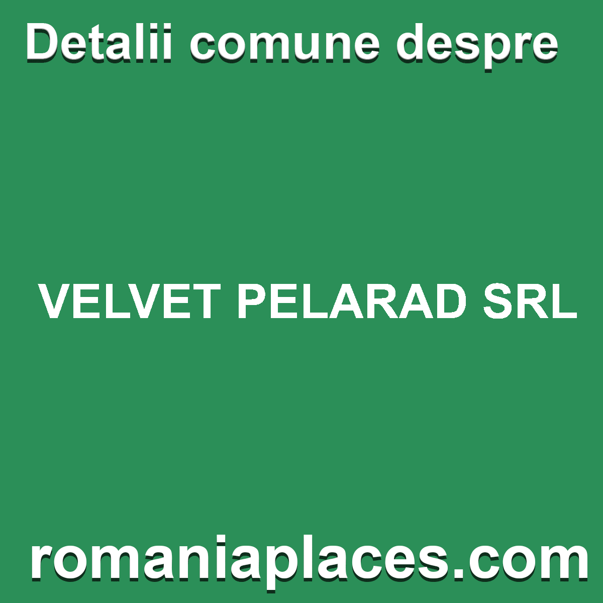 VELVET PELARAD SRL