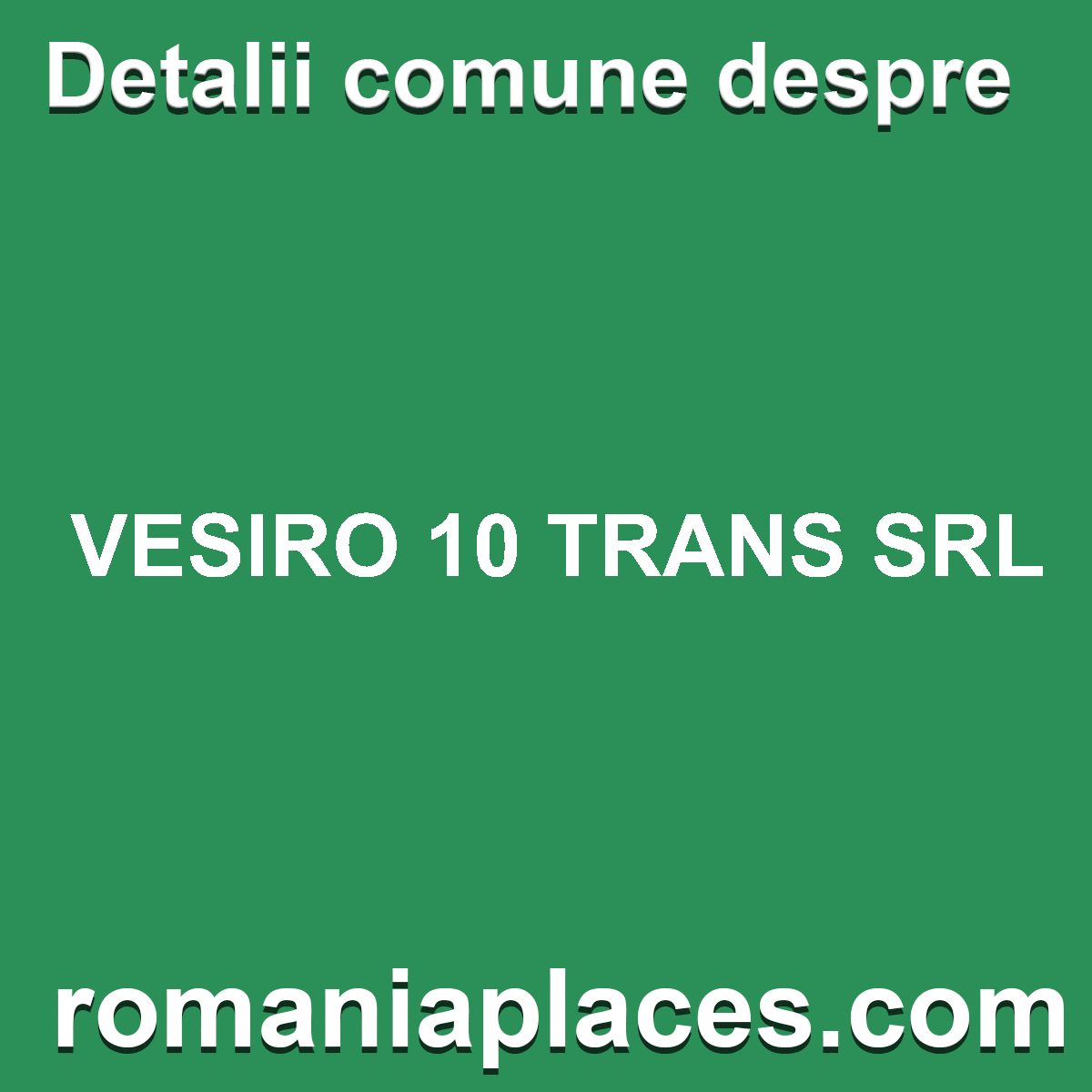 VESIRO 10 TRANS SRL
