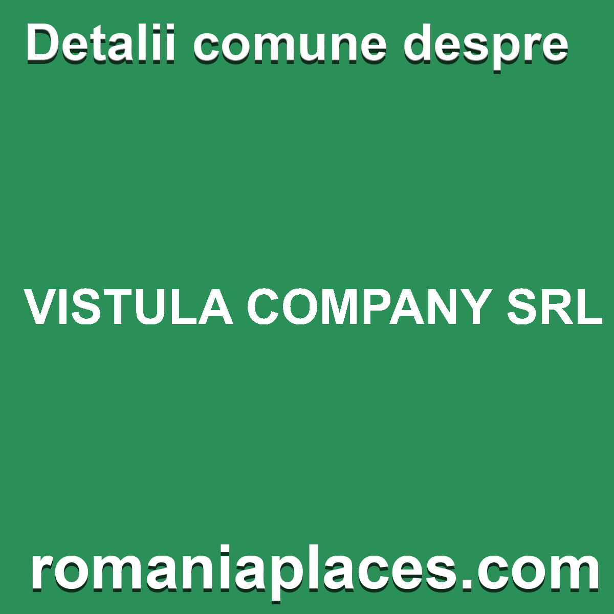 VISTULA COMPANY SRL