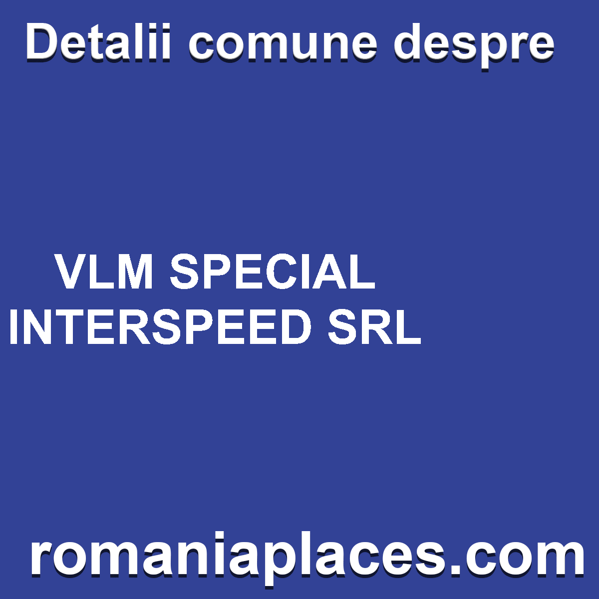 VLM SPECIAL INTERSPEED SRL