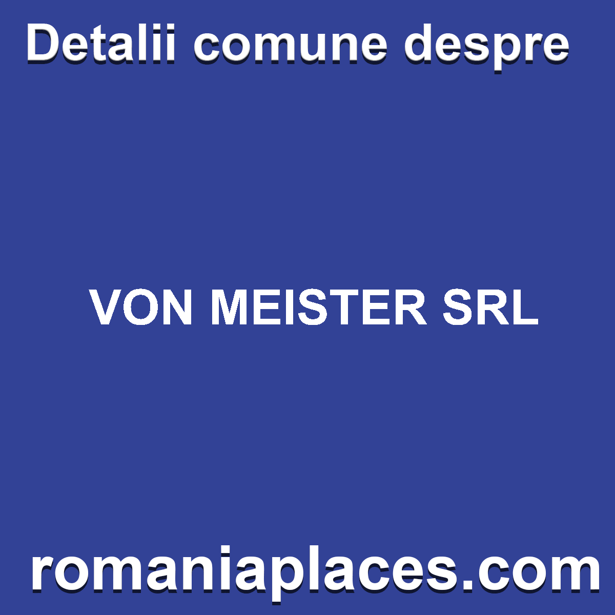 VON MEISTER SRL
