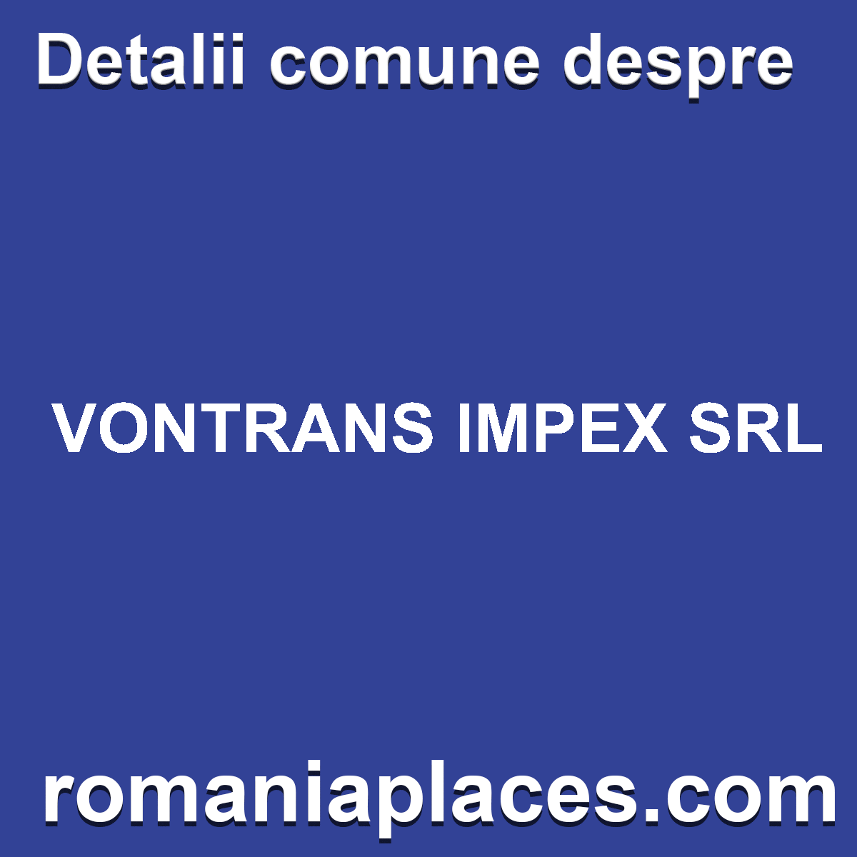 VONTRANS IMPEX SRL