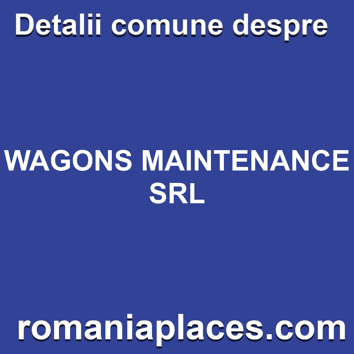 WAGONS MAINTENANCE SRL