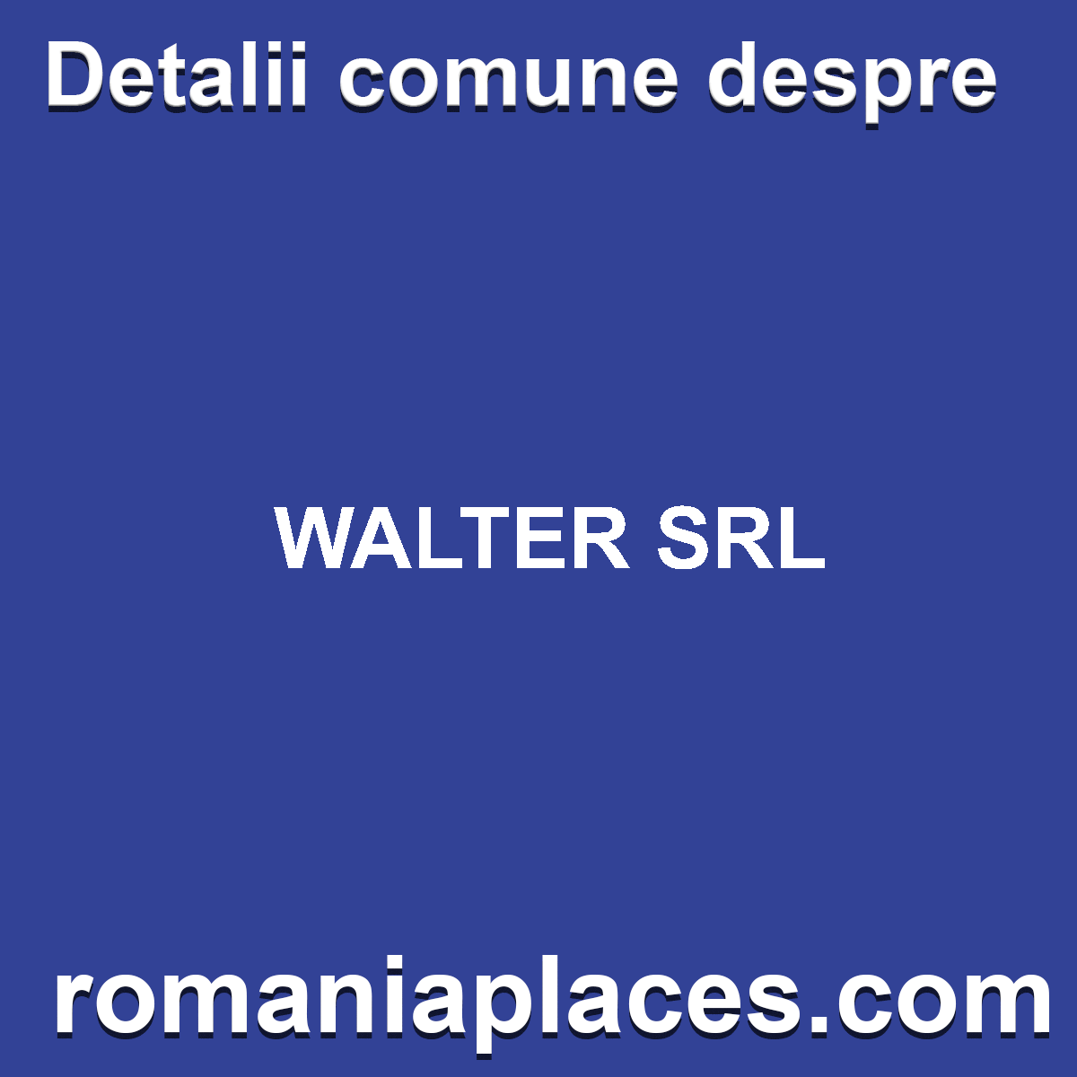 WALTER SRL