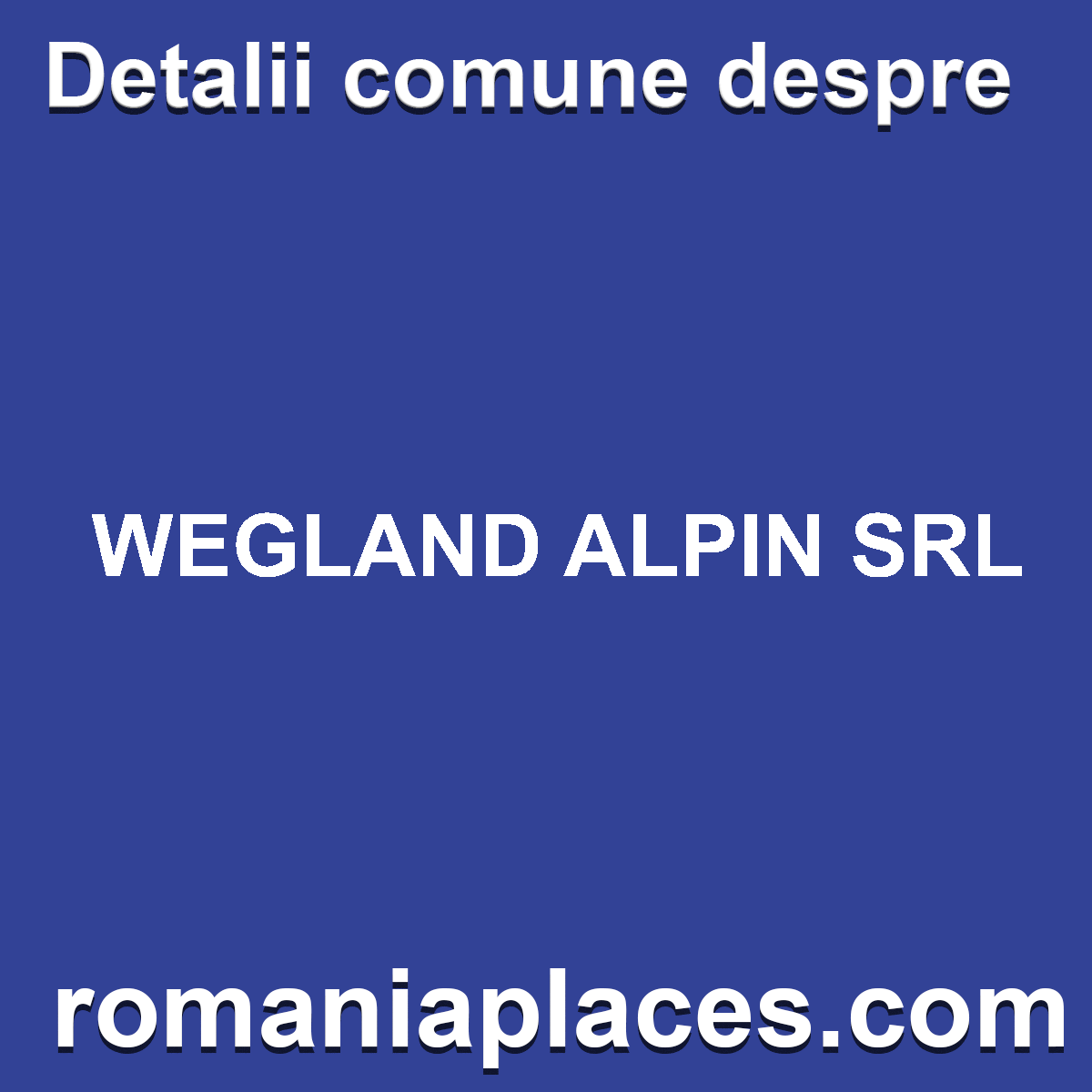 WEGLAND ALPIN SRL