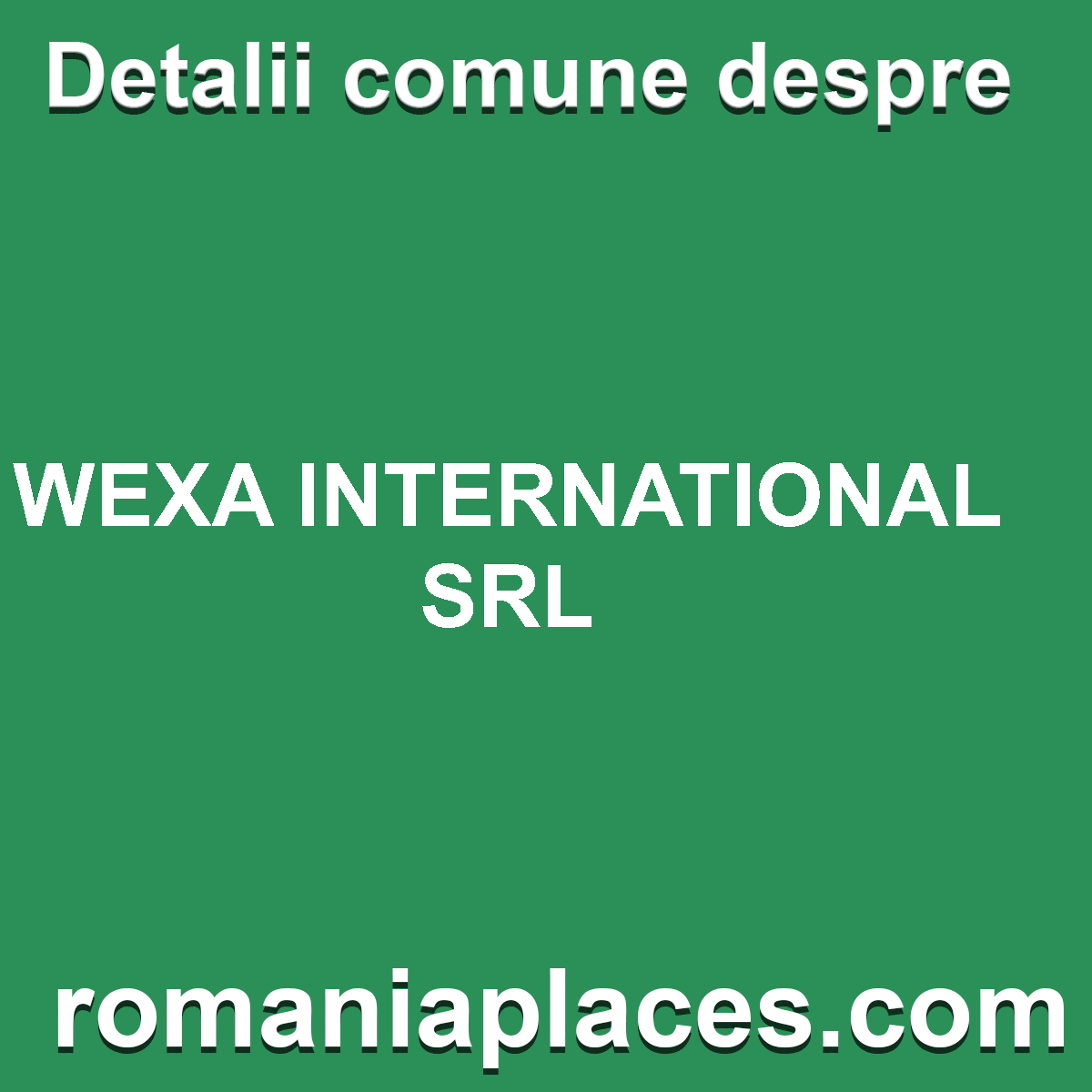WEXA INTERNATIONAL SRL