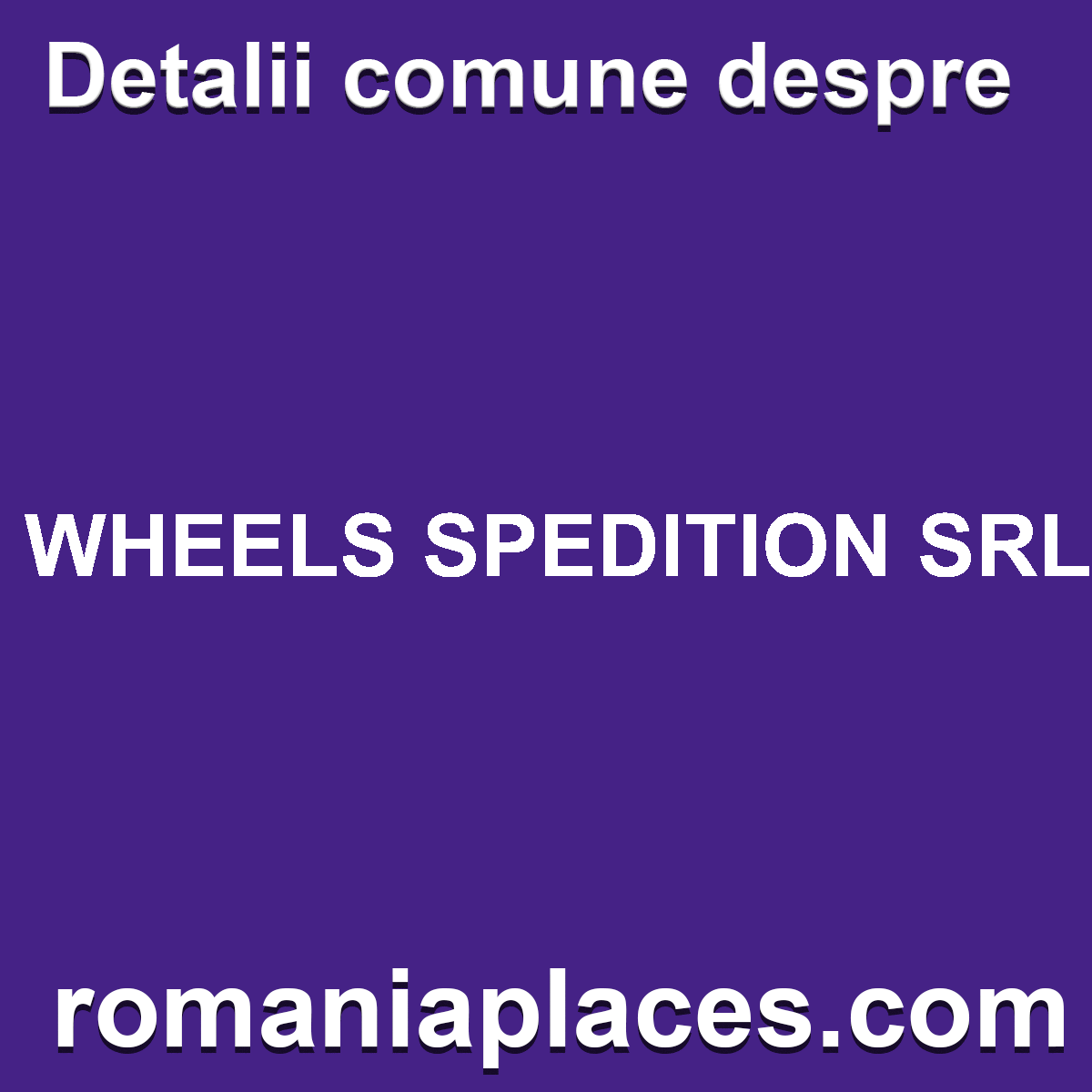 WHEELS SPEDITION SRL