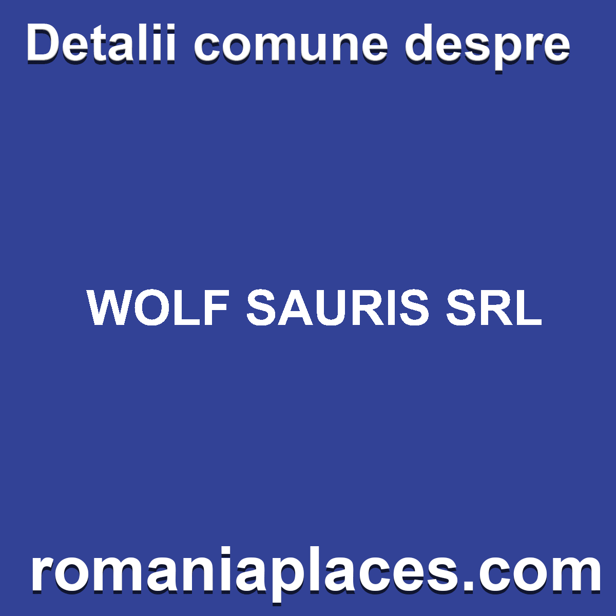 WOLF SAURIS SRL