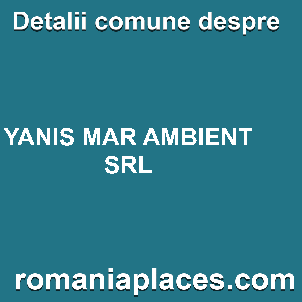 YANIS MAR AMBIENT SRL