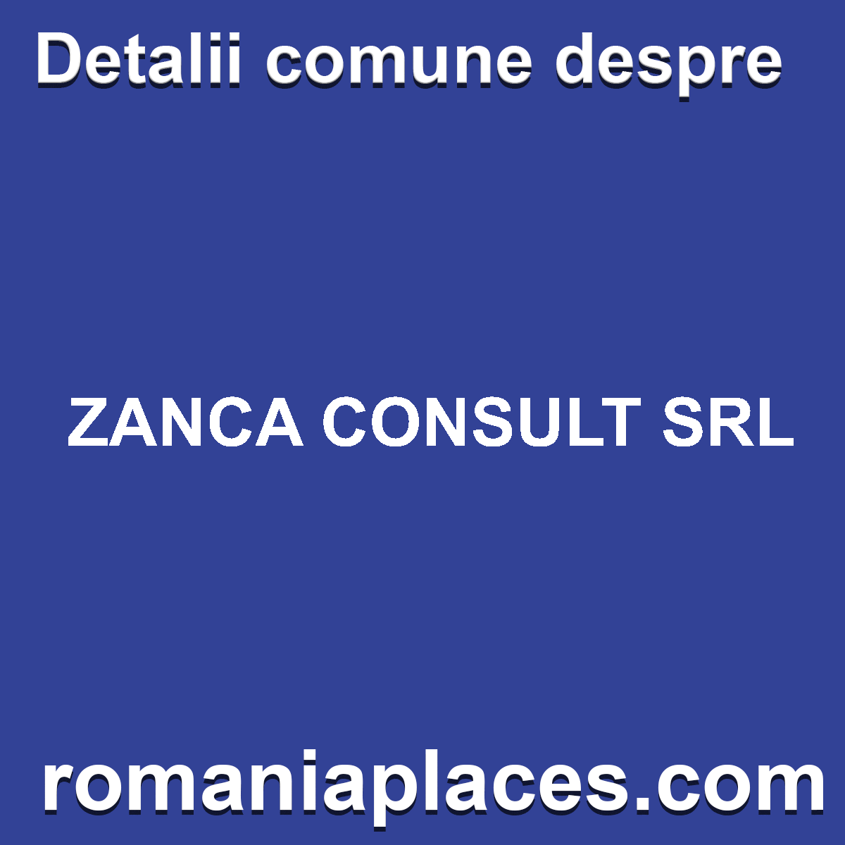 ZANCA CONSULT SRL